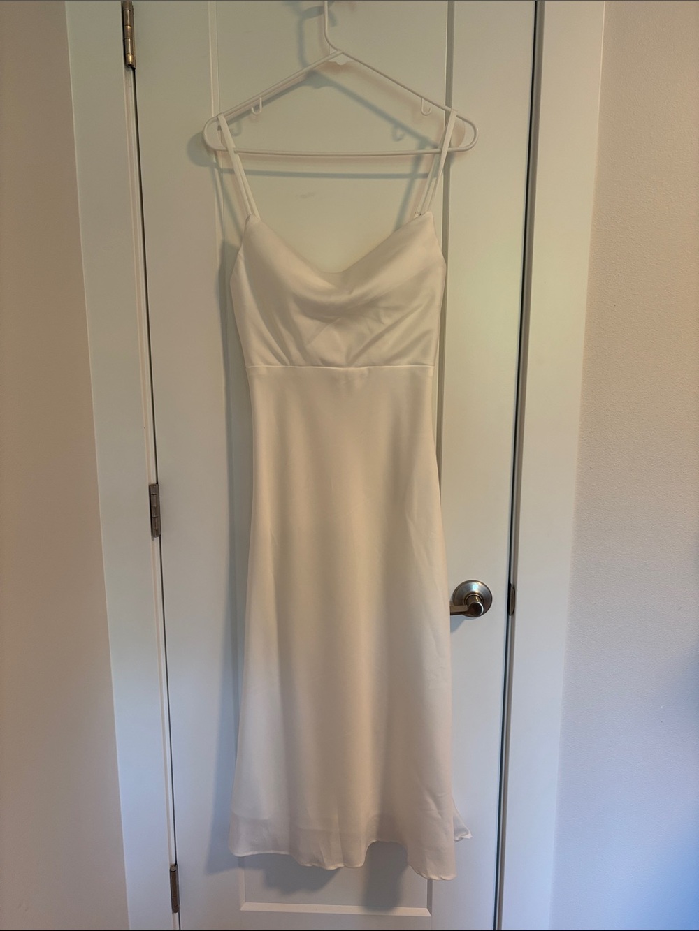 Simple White / Ivory Midi Dress, Wedding Dress